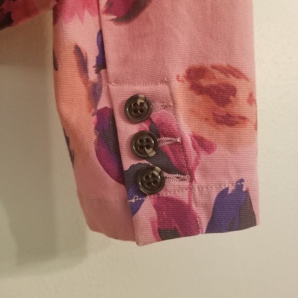 Cabi 8 Pink Floral Blazer Jacket Twee Academia Career Office 804 ROSE GARDEN - Picture 5 of 8